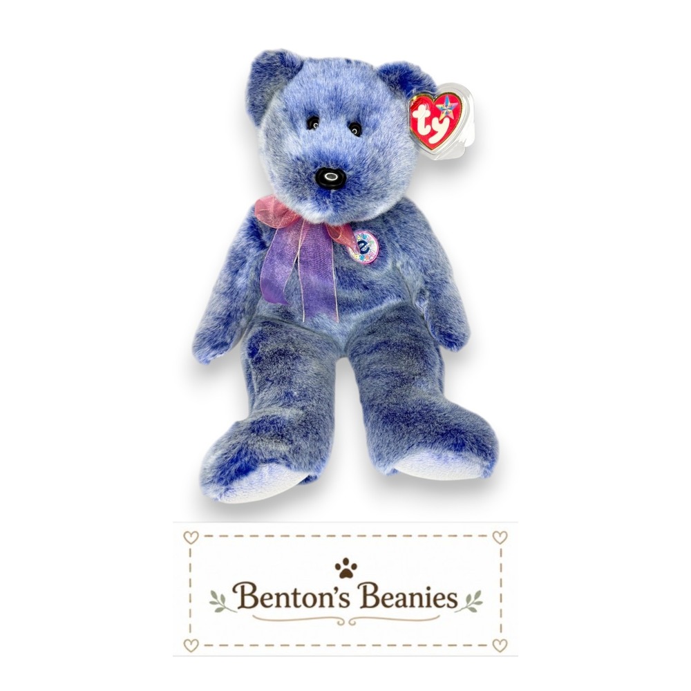 Periwinkle Ty Beanie Buddy | Soft Sky Blue Sweetheart ☁️ | Mint Heart Tag ⭐